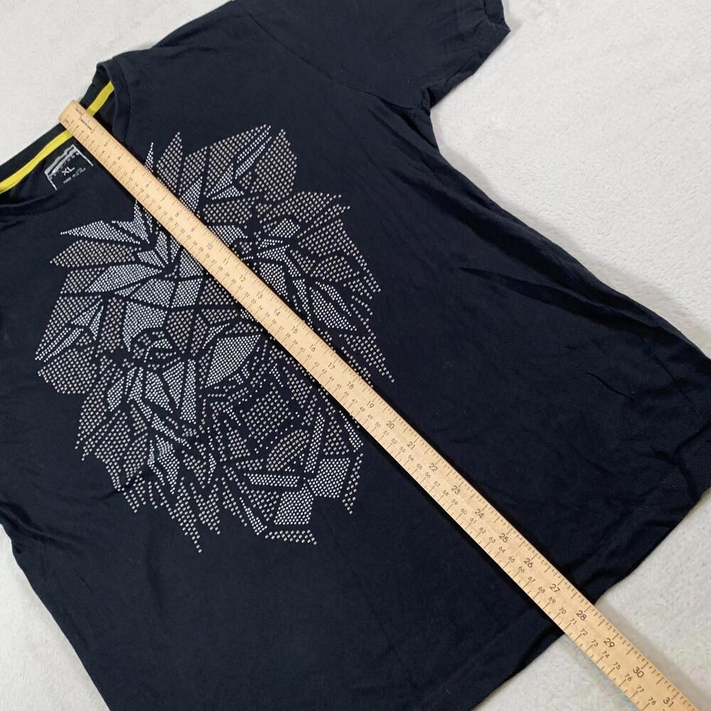 Sean John Shirt Mens XL Black Geometric Lion Graphic Tee T-Shirt Hip Hop Dazzle - Picture 5 of 8